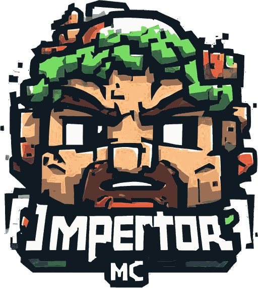 Impertor MC — a blocky Minecraft face wearing a leafy green crown